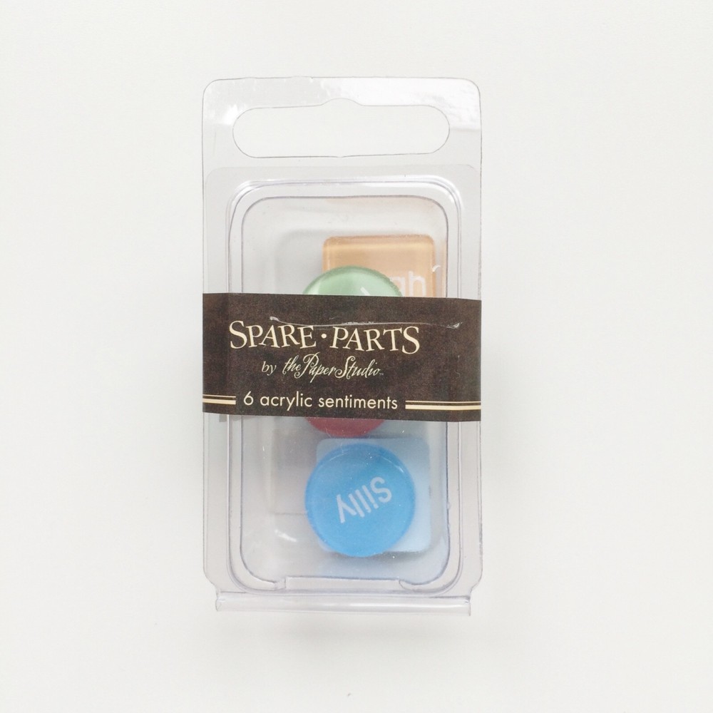 The Paper Studio Spare Parts Acrylic Sentiments