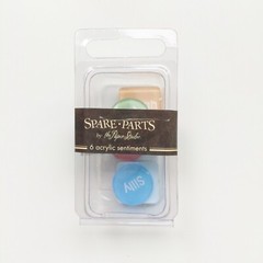 The Paper Studio Spare Parts Acrylic Sentiments
