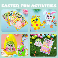 36 Sheet Easter Stickers with Chick Bunny Sheep Egg Pattern for Kids Decorations