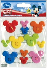 EK SUCCESS Disney Dimensional Stickers – MICKEY ICON – 12 pcs