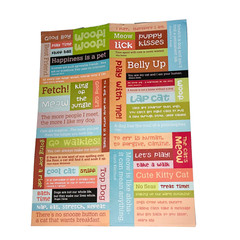 Dog and Cat Colorful Scrapbook Mylar Stickers Puppy Kitty Catnip Leash Meow