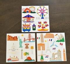 Vintage Mrs. Grossman’s Stickers 6 x 6-Travel 3 sheets