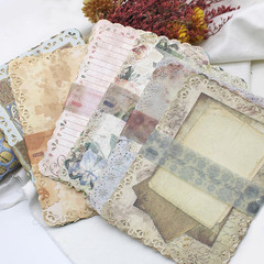 75 Sheets of Scrapbook Paper, Lace Edged Vintage Journaling Scrapbooking&Mesh T