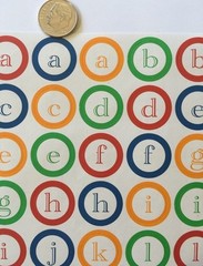 GRADUATION STARS/CIRCLES ALPHABET Sticker(130pc)Bright Color•2 Types•High School