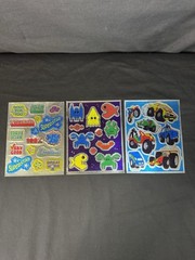 Vintage Hallmark Foil Metallic Sticker Sheets Rare & HTF Lot Of 3x Sheets