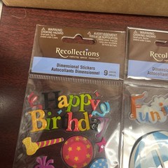 RECOLLECTIONS STICKERS HAPPY BIRTHDAY ,BALLERINA,fun In Sun Lot Of 4