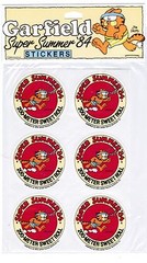 Vintage 1984 GARFIELD the Cat Super Summer 84 Olympics Stickers! 3 New Packs
