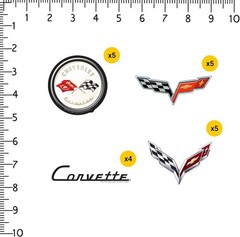 CHEVROLET CORVETTE VARIETY DIE CUT VINYL 50 CT STICKER PACK