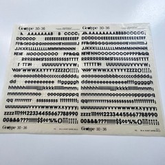 Geotype Rub-on Letters Dry Transfer Press Avant Garde font MANY SIZES *LOOK*