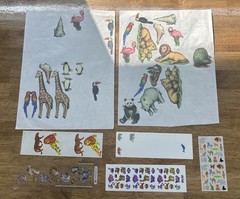 🐯 Huge Lot Of Zoo Safari Desert Animals Stickers Vintage Scrapbook Crafts Gifts