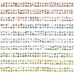 Aifong 800 pcs Floral Scrapbook 8 inches x 11 x 0.8 inches, Colorful