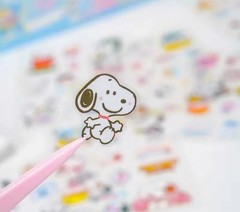 Snoopy Peanuts 10-Sheet PET Sticker Pack 100+ Pieces Kawaii Decals New Red