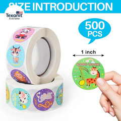 Stickers 1000 Pcs,Colorful Animal and Music Notes Reward Stickers Teachers Suppl