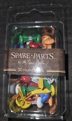 SPARE PARTS by The Paper Studio Decorative Medium Round Brads Multi color 50 pcs