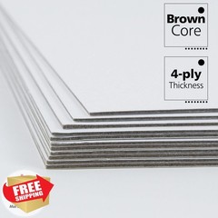 Mat Board Center, Pack of 25, 4×6 White Backing Boards, 4-Ply Thickness Cardb…