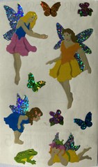 SPARKLE FAIRIES Prismatic Stickers (10pc)Forest•Butterflies•Frog•Fairytale •Fly