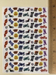 Motorcycle Sticker Sheet Scrapbook Planner Craft Stickers