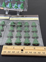 3 Recollections CHRISTMAS Red & Green Glitter Christmas Trees 16 Pc/pz New