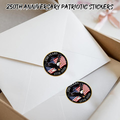 1.5Inch 250Th Anniversary Stickers Roll- 500 Pcs 250 Years Semiquincentennial St
