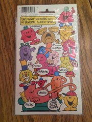 1976 SCRATCH N SNIFF MR. MEN AND LITTLE MISS STICKERS SEE THRU MARK 1 Mr. Funny