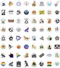 100pc Therian Stickers – Waterproof Vinyl Decals for Laptops & Water Bottles