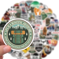 50 PCS Hunting Stickers Outdoor Adventure Wild Travel Stickers Waterproof Vinyl