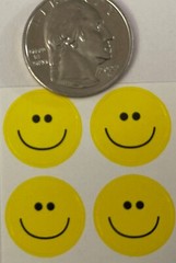 YELLOW SMILEY FACE Stickers (16pc)Emoji•Kids•Happy•Children •Card Making•