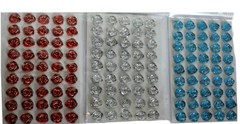 3 x (6″x4″) Patriotic Self-Adhesive Flower Rhinestone Sticker Bling Craft Jewels