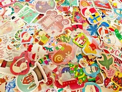 Kawaii *CHRISTMAS* THEMED 🎄Sticker flake 50 pcs GRAB BAG – various brands