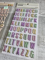 Sticker Lot – Alphabet Scrapbooking Stickers Letters Numbers Floral Bling #193