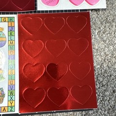 Vintage Sticker Lot Valentines Easter 6 Sheets AGC, Gibson, Hallmark, etc