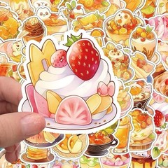 30Pcs Random Cute Yummy Food Stickers Set Snack Stickers