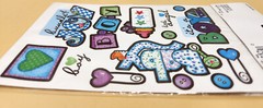 Keepsake Essentials BABY BOY Stickers Stroller, Rattle 2-Sheets Scrapbook, NEW