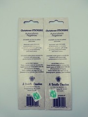 Beistle Vintage Christmas Tree Stickers Reflective NOS Lot Of 2 Holiday 1998 90s