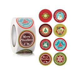 500pcs/Roll Decoration Merry Christmas Roll Paper Party Sticker Gift Label Decal