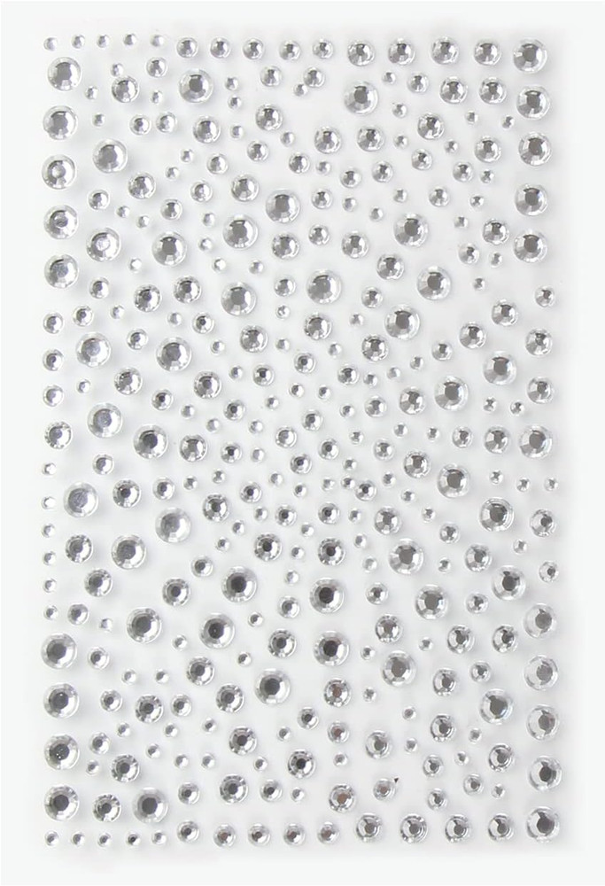 325Pcs Clear Rhinestone Stickers,Self Adhesive Bling Gems Embellishment Stickers