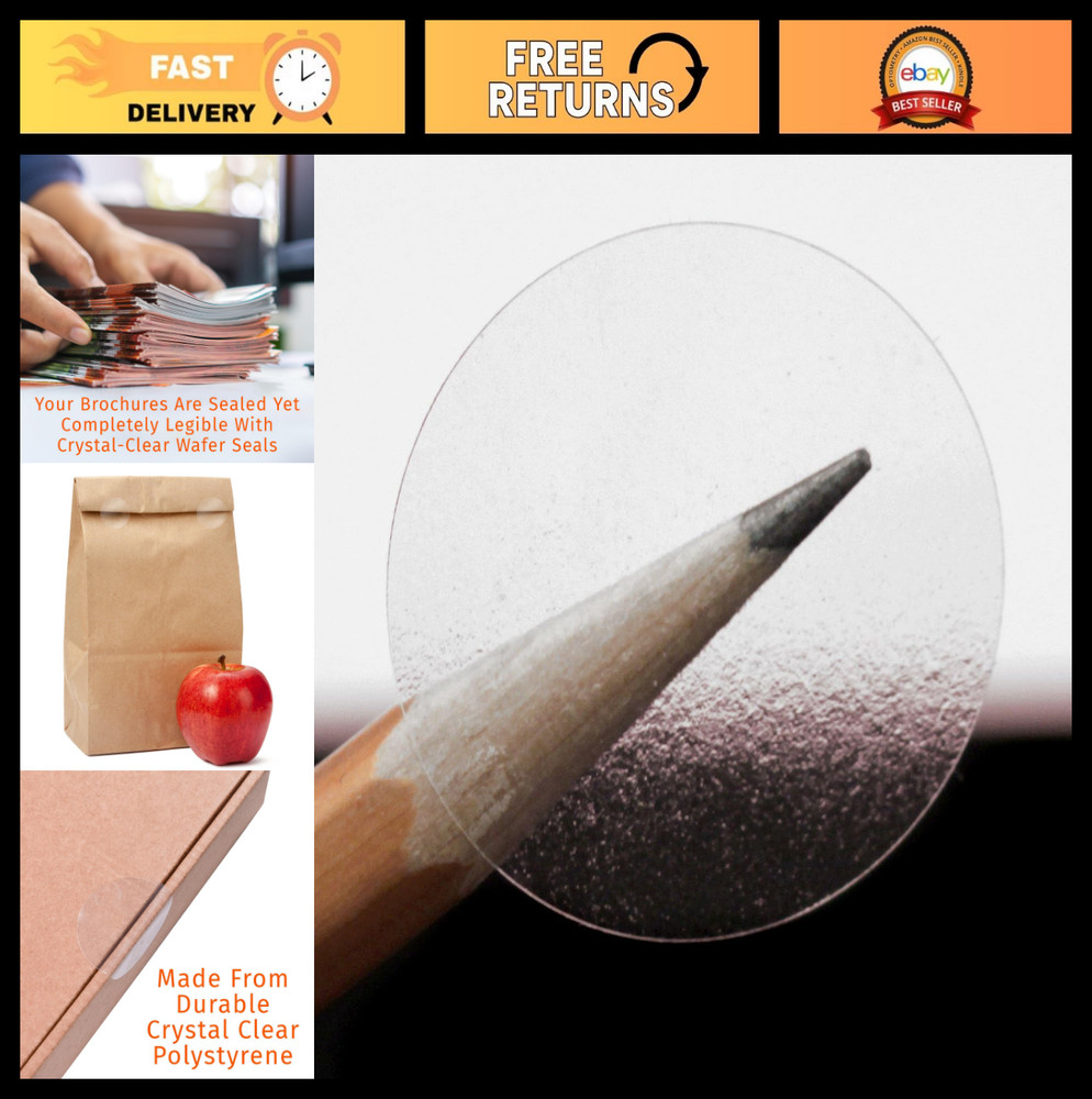Clear Circle Stickers 1 Inch for Sealing – 5000 Non-Perforated Labels, Ideal for