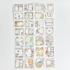 Kawaii Y2K Retro Tech Memo Sticker Sheet set Korean Deco Planner Journal DIY