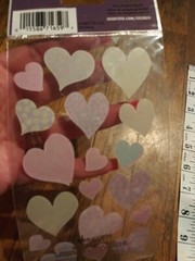 Sticko Stickers Valentines Glitter Hearts Pink Purple Green Blue Dots Circles