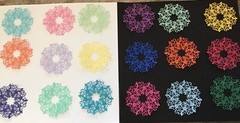 Circle of Flowers Round Flower Doily die cut embellishments 6 Pcs 3-1/4” round