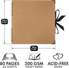 Charming 11×11 Scrapbook with Hard Cover – A Perfect Gift for Any Occasion