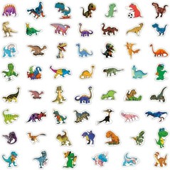 162pcs Dinosaur Stickers for Kids Boys, Cute Funny Waterproof Vinyl Cartoon