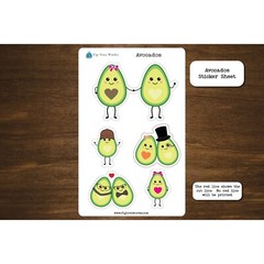 Avocados Sticker Sheet | Planner and Journal Stickers | Decoration Stickers