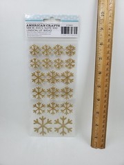 CR5 Lot Of 4 Christmas Embellishments Santa Hats Snowflakes Scrapbooking Lot E