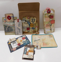 Junk Journal Add-Ons Handmade Tags Card Envelope File Clipboard Ephemera Set 2
