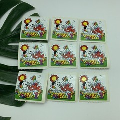 BJ Vintage 80s Stickers Lot Unidog August 1985 Calendar Pool Ice Bath Summer