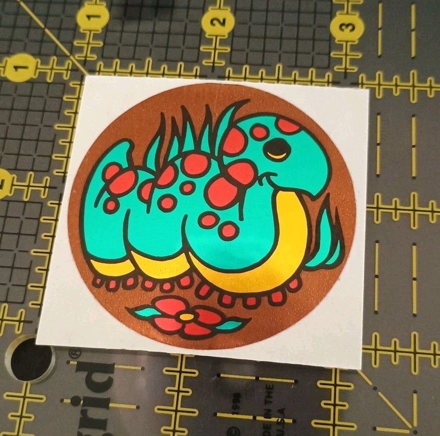 Vintage Stickers Snake Foil Mylar Sticker Mod VTG 80s RARE HTF