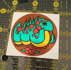 Vintage Stickers Snake Foil Mylar Sticker Mod VTG 80s RARE HTF