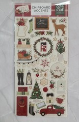 Carta Bella Chipboard Accents Phrases Christmas Market 6×13- Lot of 3