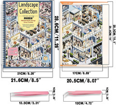 Large DIY 3D Sticker Scene Book for Adults Kids 8 Sets | Make Your Own Shop Hous